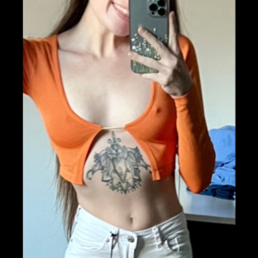 Beginning Boutique Sorbet Orange Top